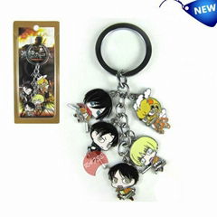 Attack On Titan Anime Metal Cartoon Keychain