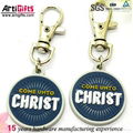 Promotional metal printed metal keyring chian 3