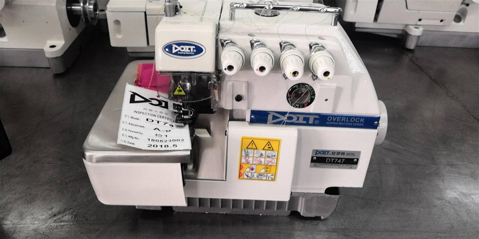 DT747 DOIT 4 Thread Flat Bed Overlock Sewing Industrial Machine 4