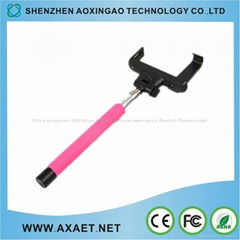 Extendable selfie stick wireless monopod bluetooth remote shutter