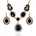 Crystal rhinestone elegant jewelry set with earrings and necklace 1