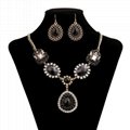 Crystal rhinestone elegant jewelry set with earrings and necklace 2