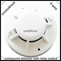 4-wire smoke&heat detector with relay output