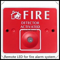 Remote LED for fire alarm security system