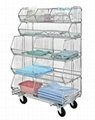 Wire basket cart separately stores and