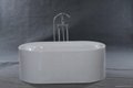 One-piece acrylic bathtub