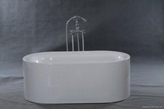 One-piece acrylic bathtub 