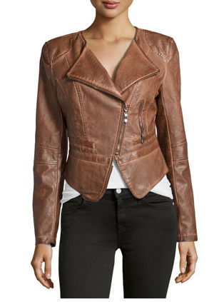 chinese factory mature women wear garment dye pu leather jacket 3