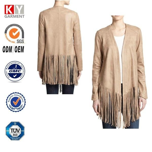 alibaba usa online shop women pu leather western fringe jackets