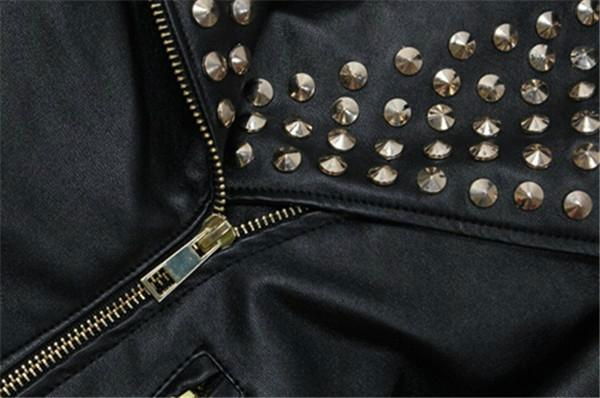 new style china supplier waterproof PU leather jacket with studs 4