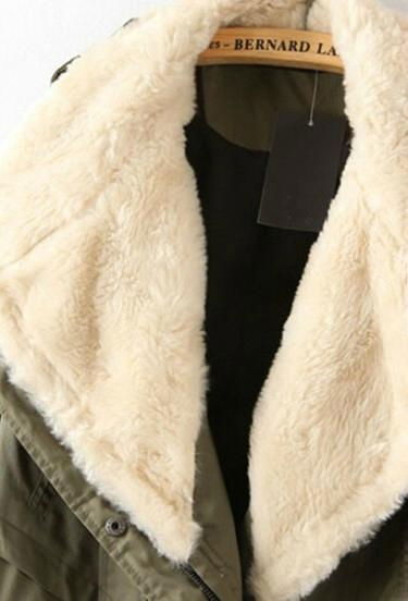 online shopping woman wear fur collar european style winter jackets 3