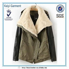 online shopping woman wear fur collar european style winter jackets