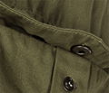 Coat Outerwear Military Green Faux PU Leather Sleeve Canadian Jacket 3