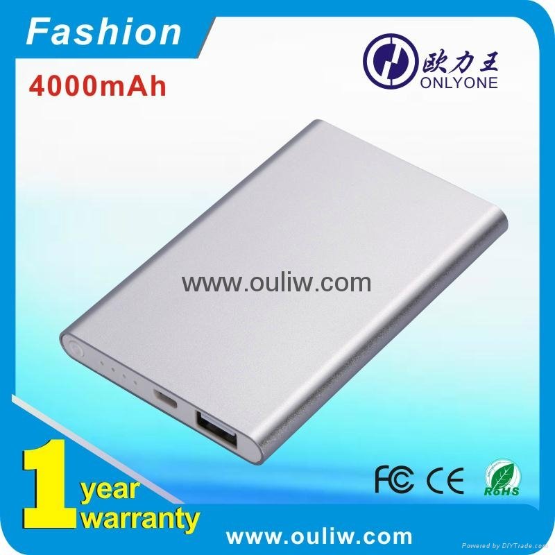 2015 Most Selling Products 4000mah Emergency Charger Rechargeable Power Bank  4