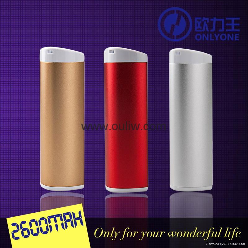 2600mah Aluminium USB Power Bank for iPhone5S 2