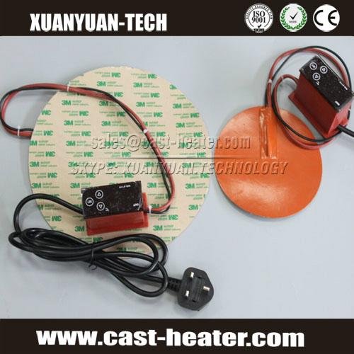 220V Round silicone rubber heater pad 3