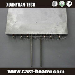 400V die cast aluminium heating plate with cooling tube