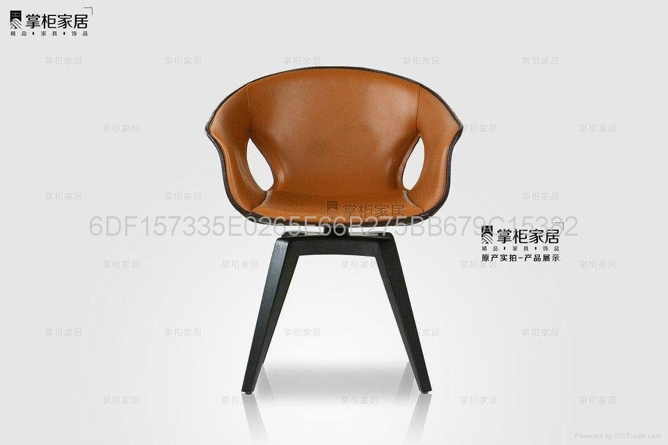 设计师椅 大师设计椅 餐椅Ginger chair 姜椅 loft皮椅 现代书椅
