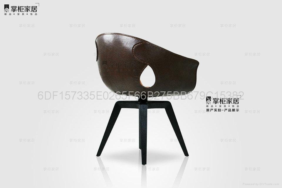 设计师椅 大师设计椅 餐椅Ginger chair 姜椅 loft皮椅 现代书椅 2