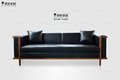 現代極簡實木布藝沙發 時尚簡約沙發輕奢意大利設計師樣板房沙發