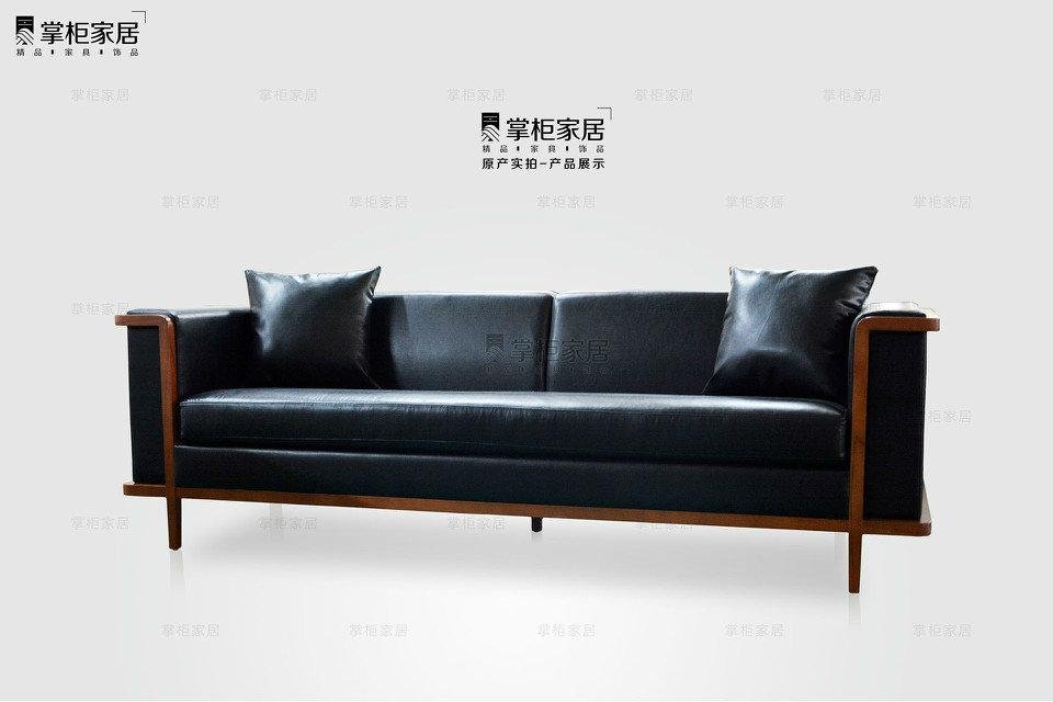 现代极简实木布艺沙发 时尚简约沙发轻奢意大利设计师样板房沙发 3