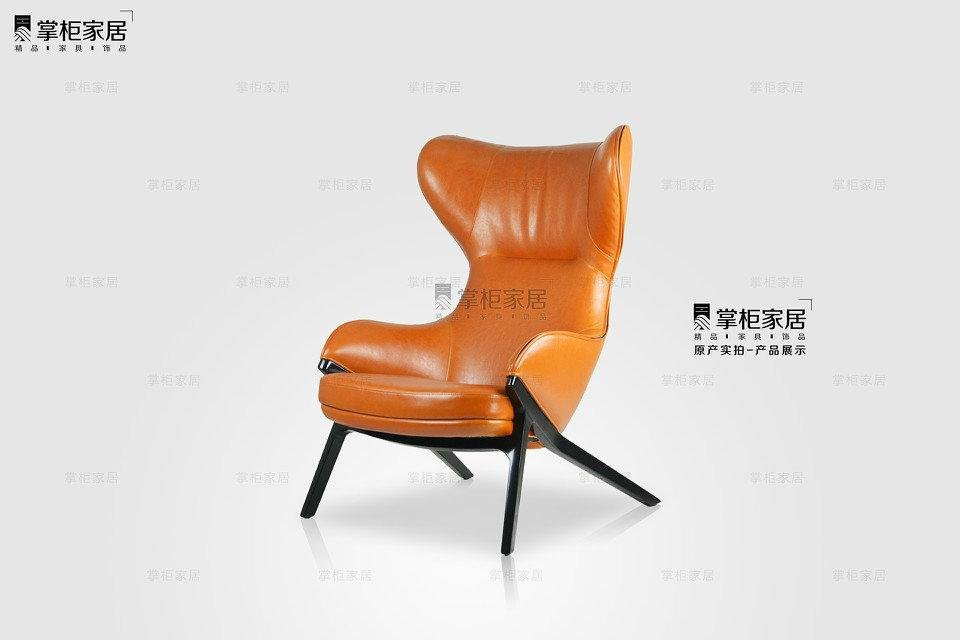p22椅新款当代设计师休闲实木沙发椅样板房设计师家具 2