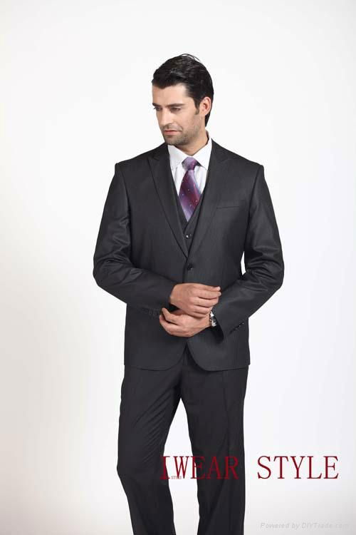 G8787 2015 In stock China elegant new design tuxedo wool business suit for men w 2