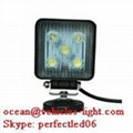 4'' Square Epistar 15W work light 3