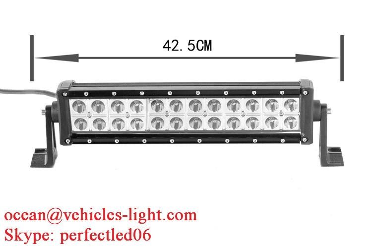 13.5'' Double row Epistar 72W light bar with side bracket