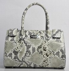 2015 famous brand design snake print lady genuine leather bags