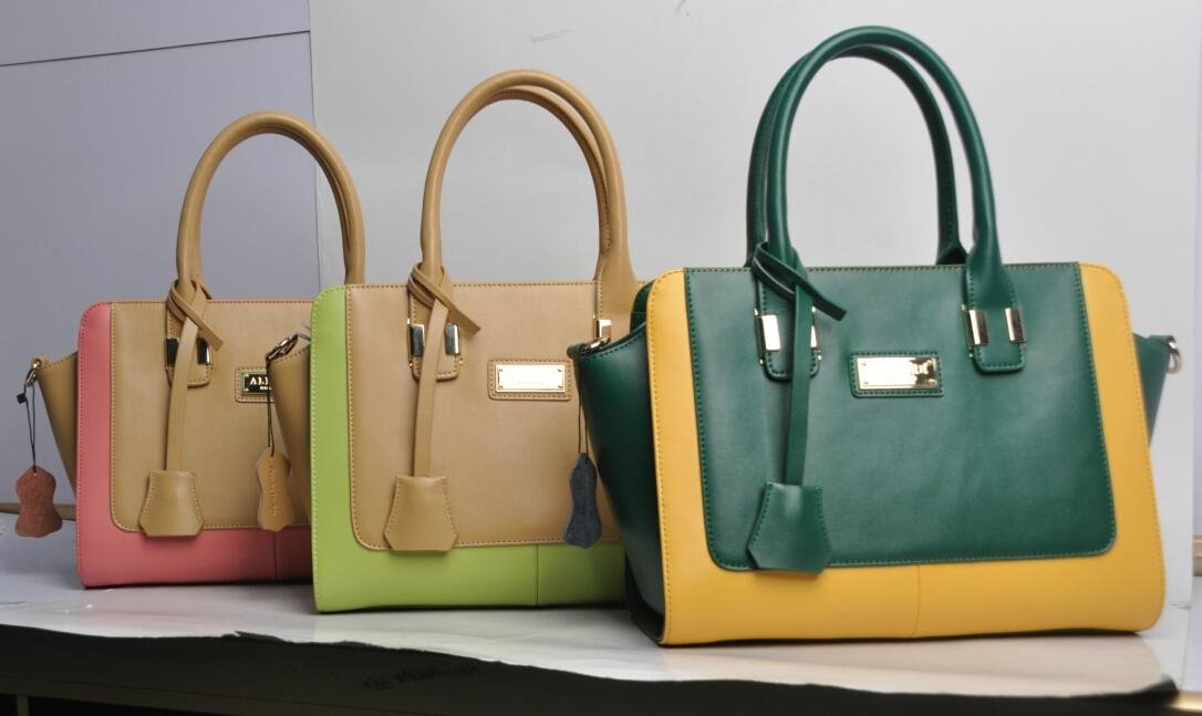 2015 famous brand design lady genuine leather handbags