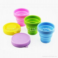 Silicon telescopic cup