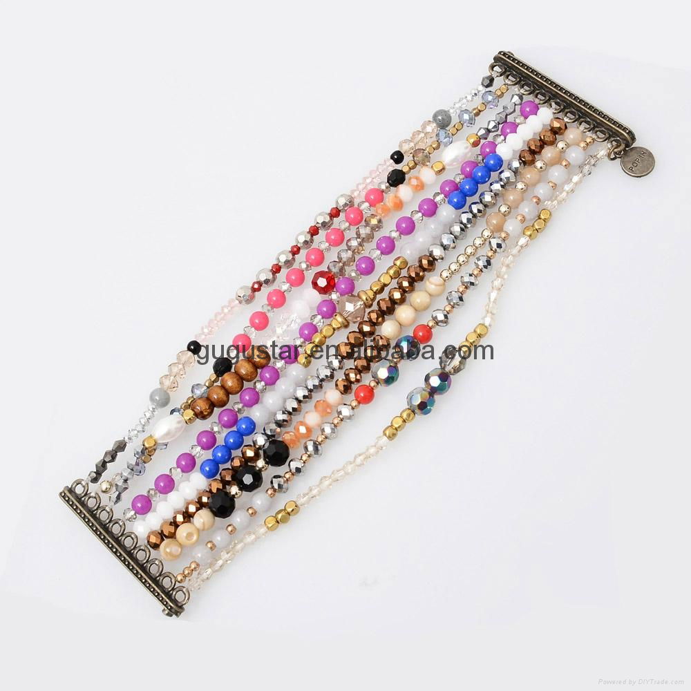 hipanema bracelets--multi bead chains bracelets 2