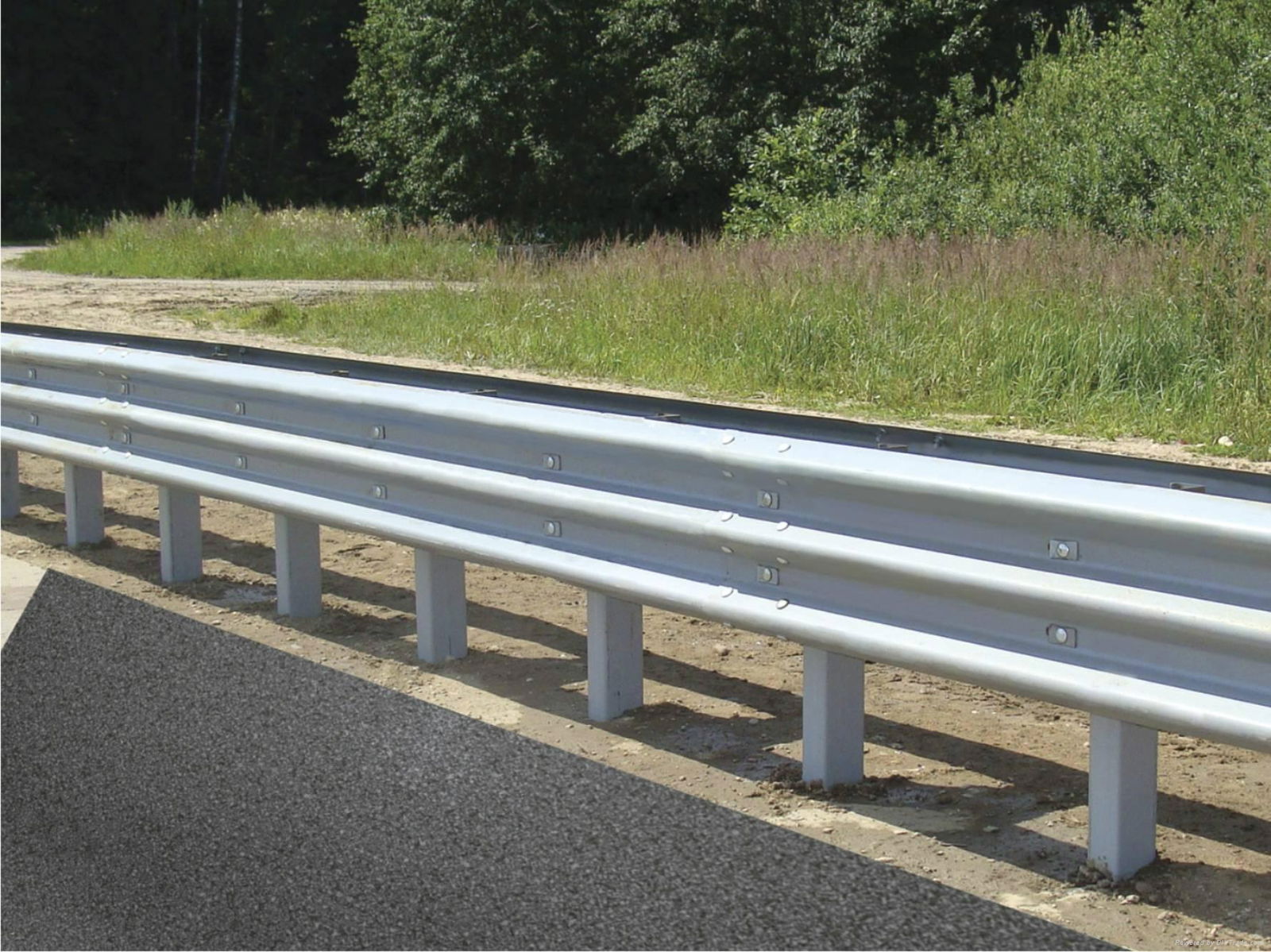 Three beam zinc coated highway guardrail for sale