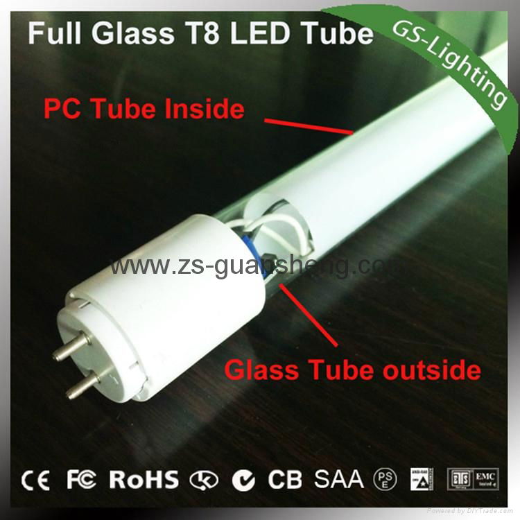 CE approval high lumen T8 tube led lighting T8 led glass tube 3