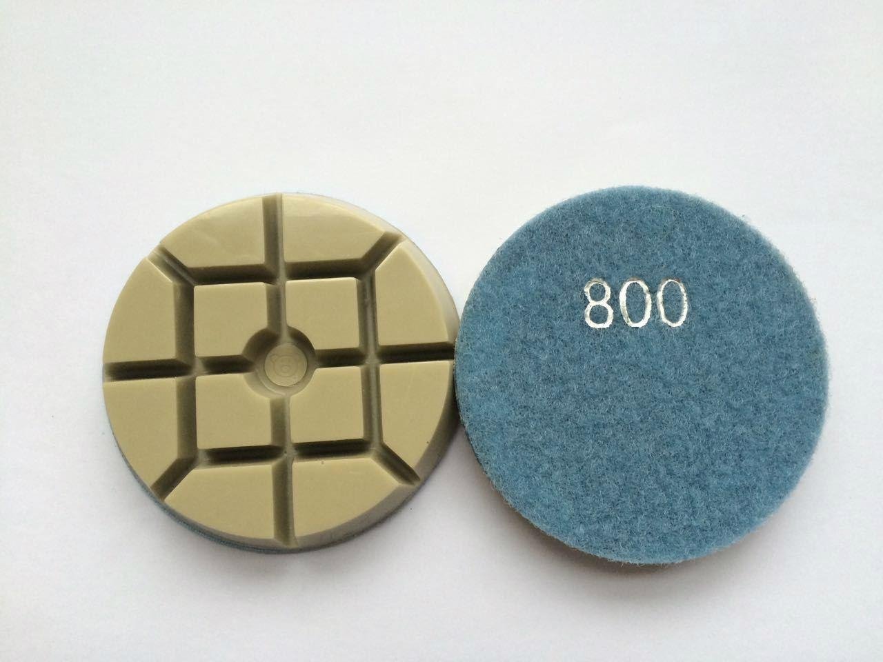 Concrete resin dry polishing pads