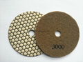 Flexible marble dry polishing pads