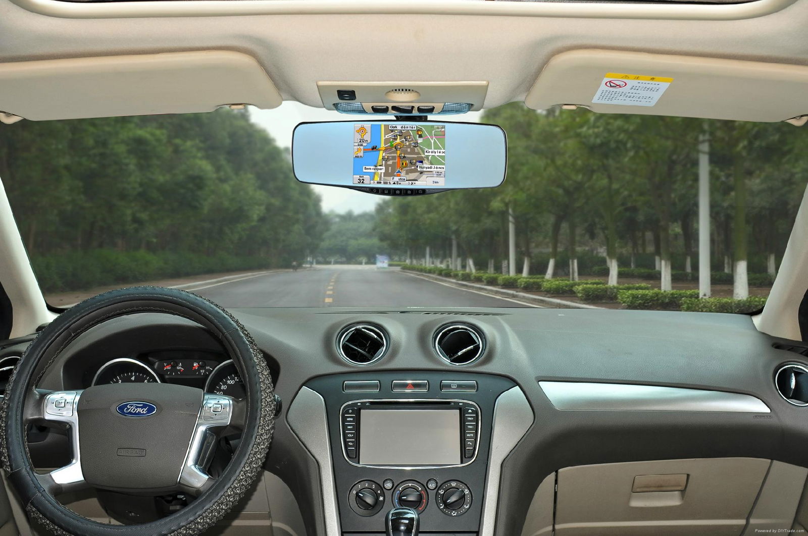  factory price rear view mirror with gps,bluetooth,vedio recorder... 2