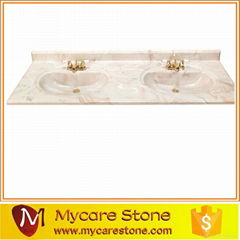 cheap price double sink cultured marble bathroom vanity tops