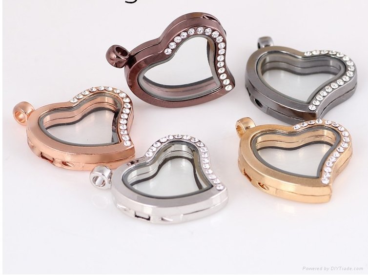 欧美热销流行玻璃锁相盒漂浮小饰品 3