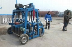 QTM5-45 mobile block machine manual hollow brick machine