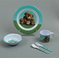 Melamine custom printed children dinner set 2