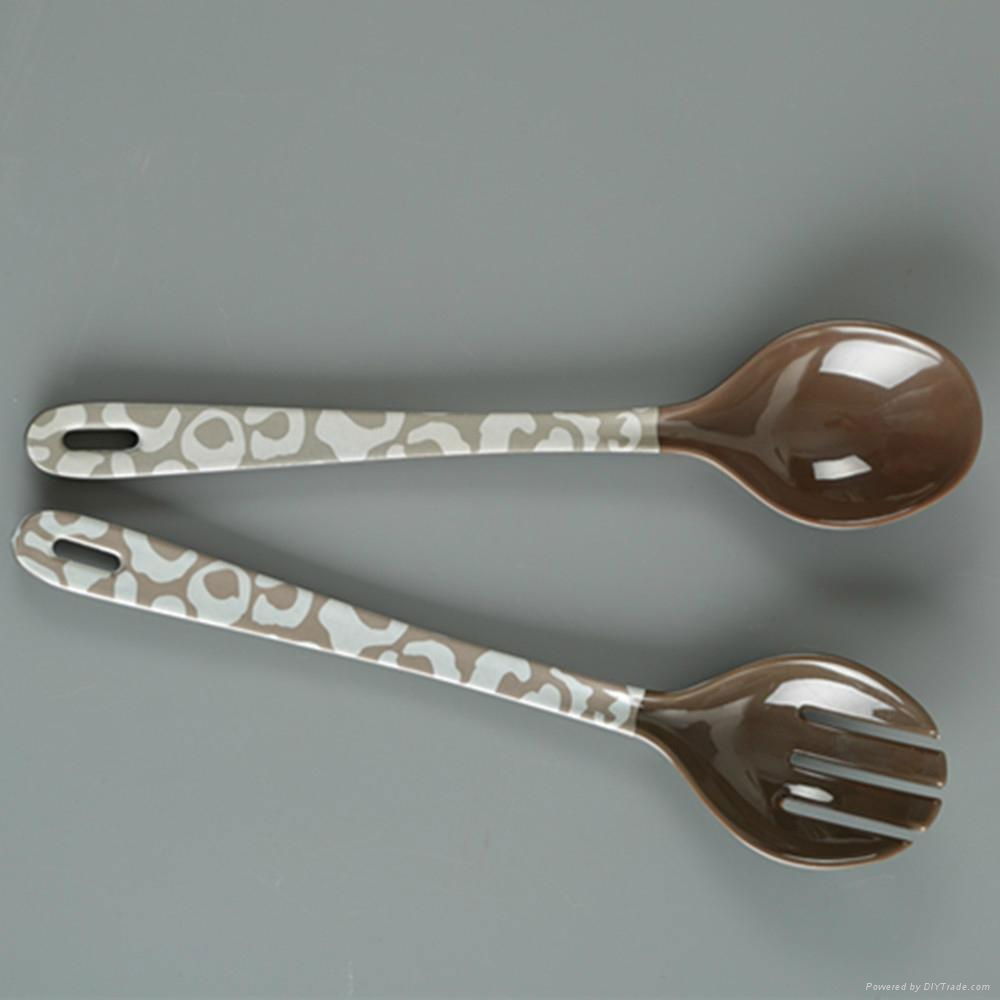 Hot sale melamine kitchen spoon/fork kitchen utensil 5