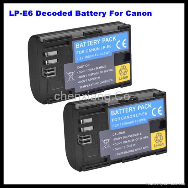 Factory Price LP-E6 digital camera battery for Canon 5D Mark II 5d mark III 60D 