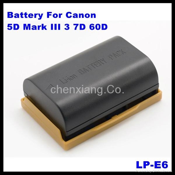 Factory Price LP-E6 digital camera battery for Canon 5D Mark II 5d mark III 60D  2