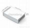 40W 5 Ports Usb Charger EU Version Plug,Usb Charger With CE 2