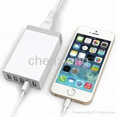 40W 5 Ports Usb Charger EU Version Plug,Usb Charger With CE