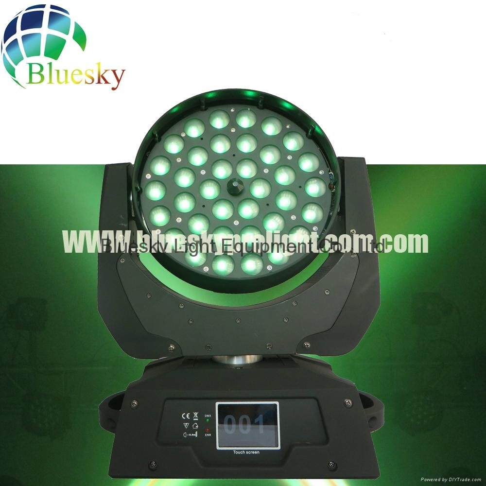 Touch Screen RGBW 4in1 36*10w zoom led moving washer light 5