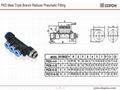 Dopow PKD-6-4-01 Male Triple Branch Reducer Pneumatic Fitting 3