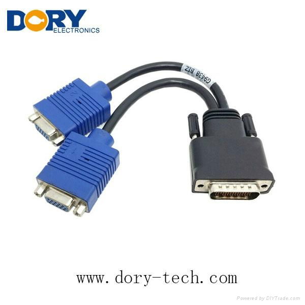 DMS59 to dual vga cable adapter,DMS59 TO 2 VGA cable 4